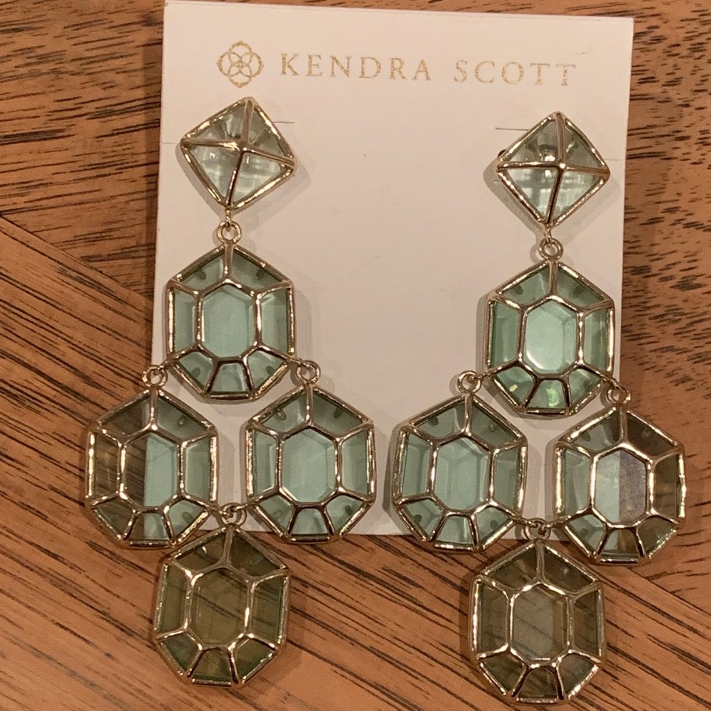 Kendra Scott Mint Chandelier Earrings